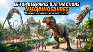 Le top des parcs d’attraction avec dinosaures
